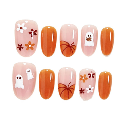 Halloween-Inspired Decorative Press-On Nail Art Set Acalora