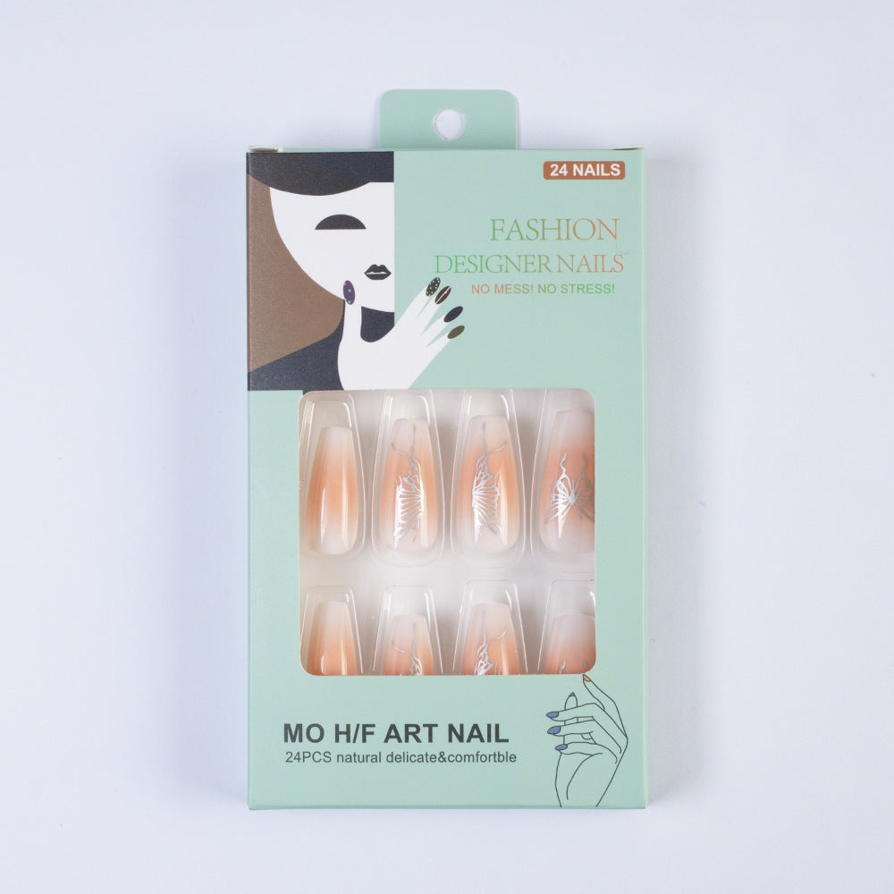 Artifical nails with elegant butterfly design Acalora