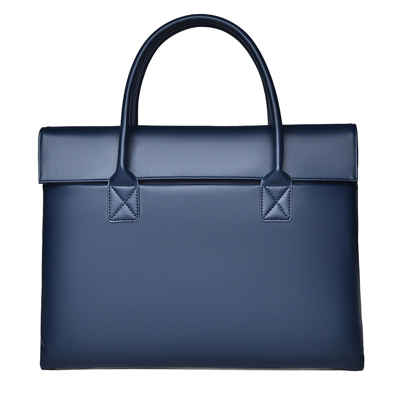 Elegant Structured Leather Office Tote Bag Acalora