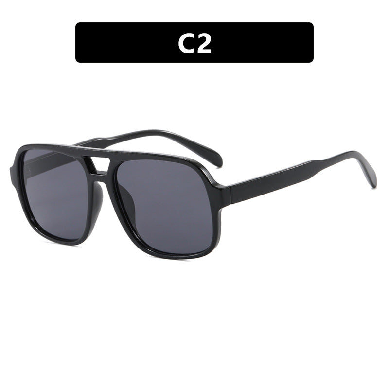 Women's modern square sunglasses with stylish transparent frame Karnz