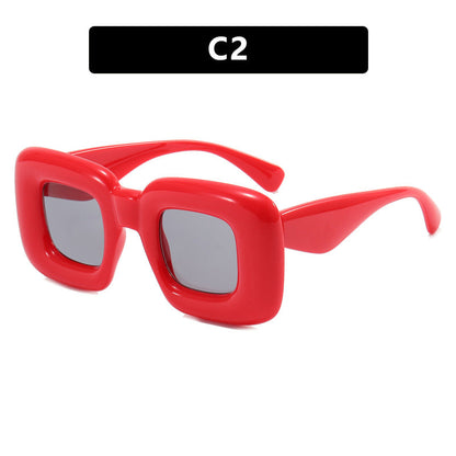 Women rectangular sunglasses with wide frame and protective UV filter Kalsten