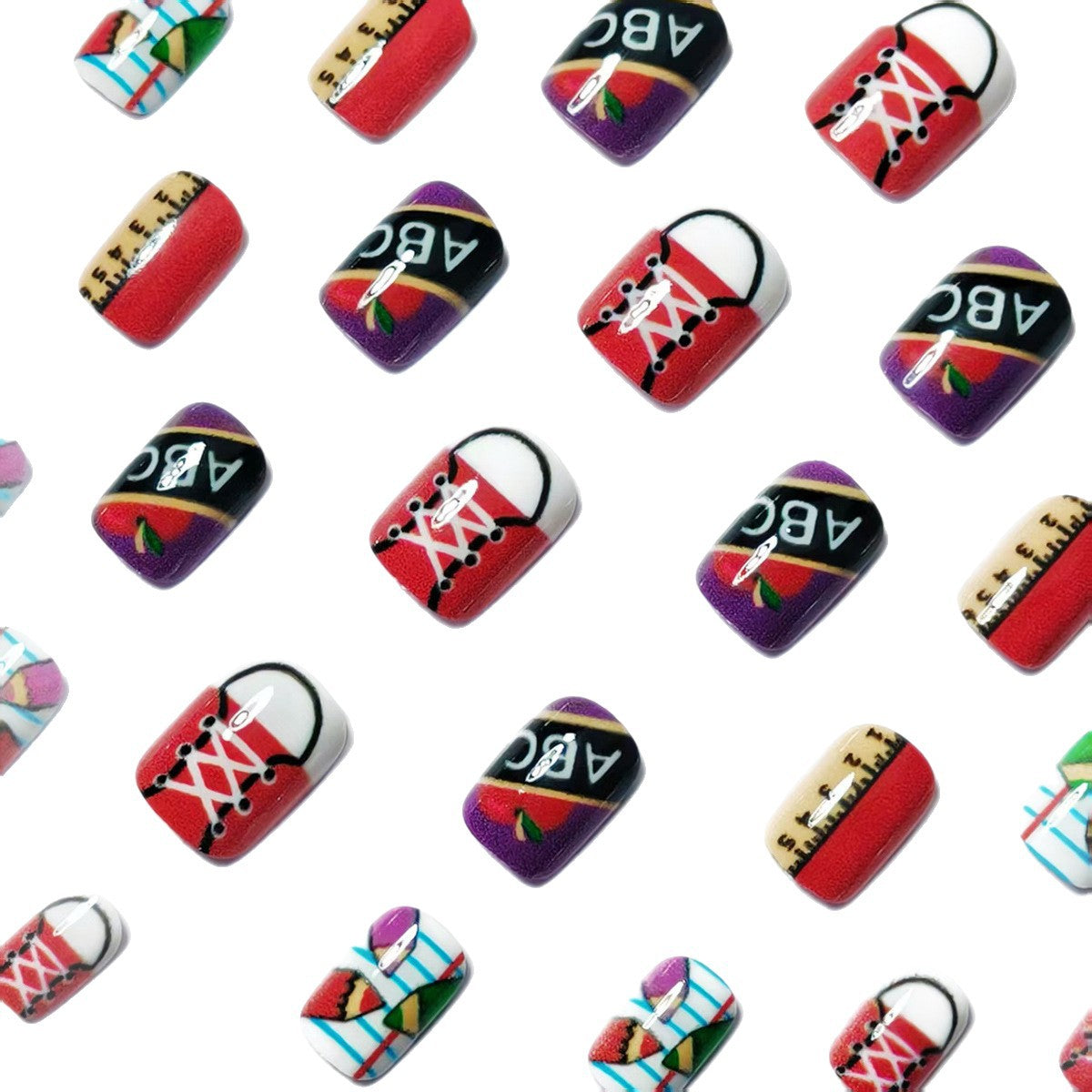 Creative Educational Theme Nail Art Acalora