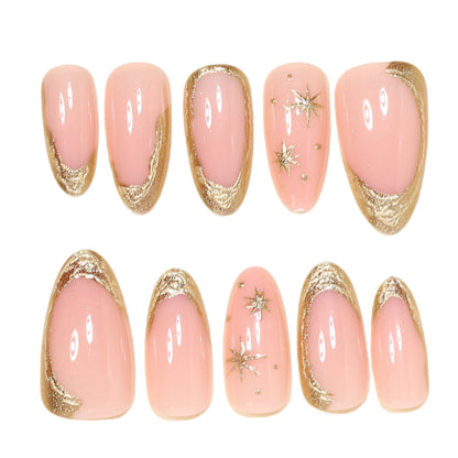 Elegant Gold Foil Accent Nail Art Kit Acalora