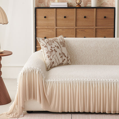 Elegant Ruffled Sofa Cover