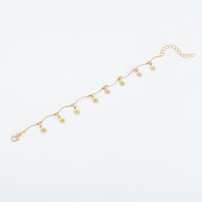 Floral Charm Anklet Acalora