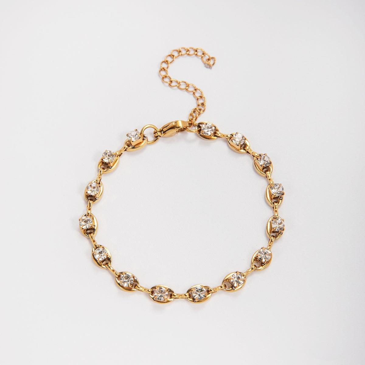 Elegant Gemstone Accent Link Bracelet Acalora