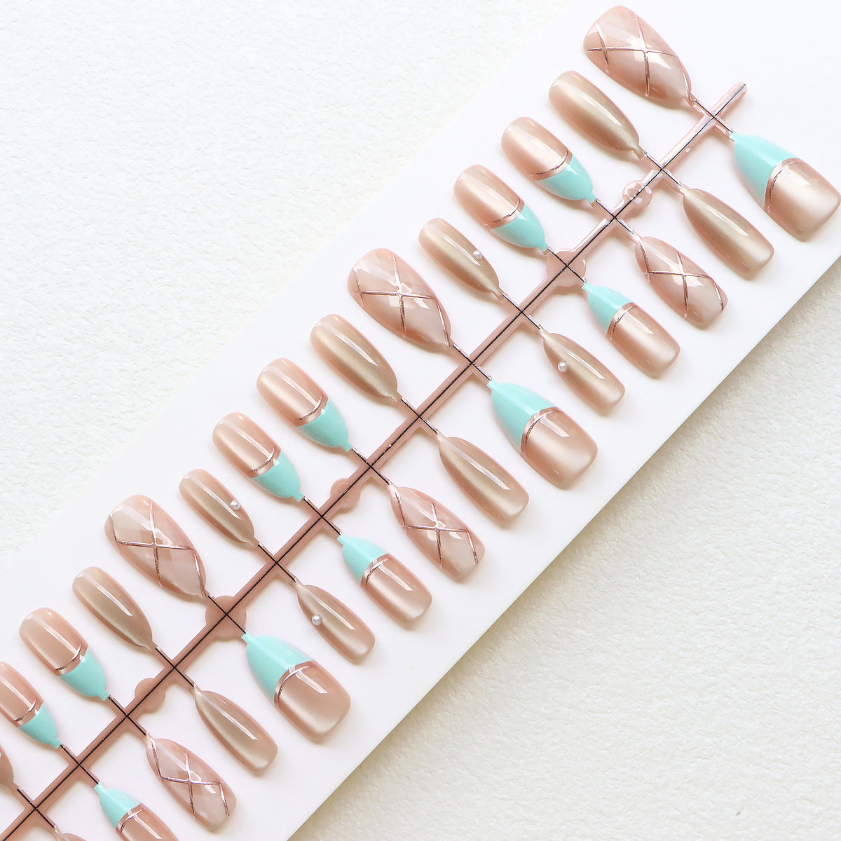 Elegant Artistic Press-On Nail Set Acalora