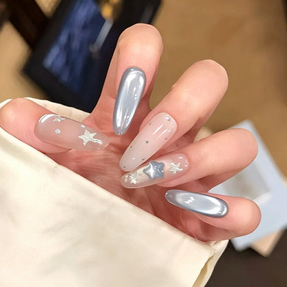 Nail art set with elegant glitter accents Acalora