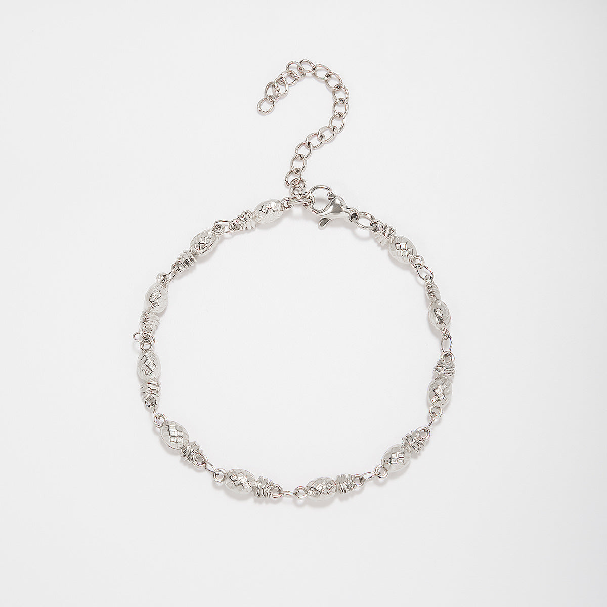 Intricate Textured Chain Bracelet Acalora
