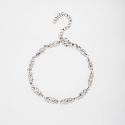 Intricate Textured Chain Bracelet Acalora