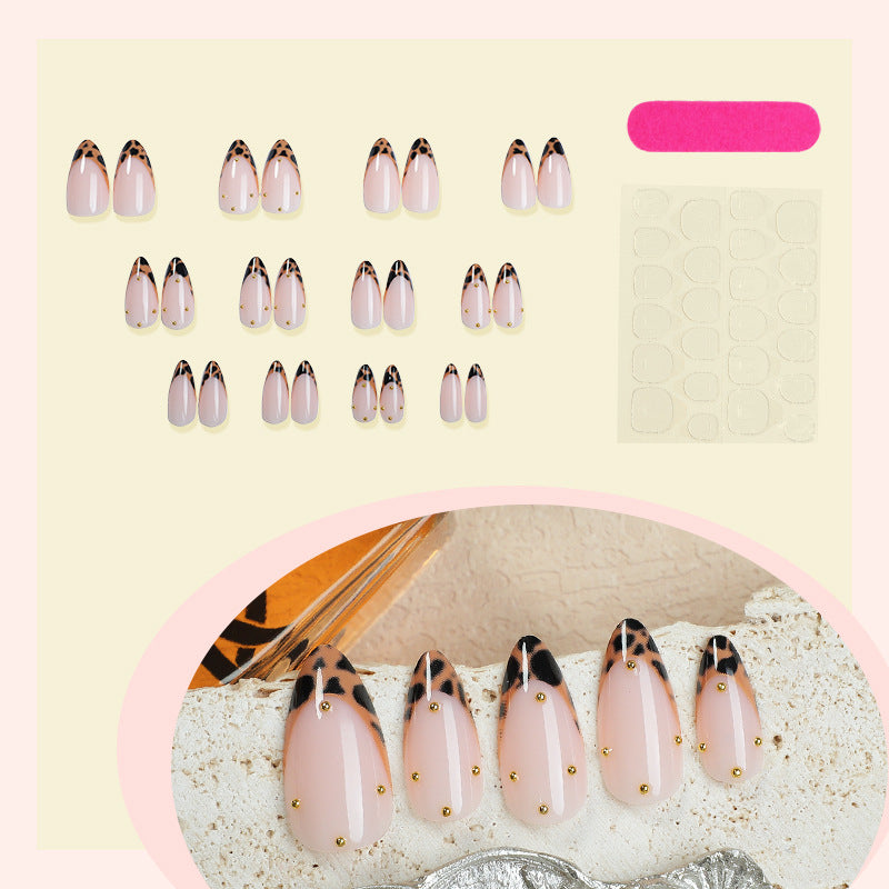 Stylish Faux Leopard Press-On Nails Acalora