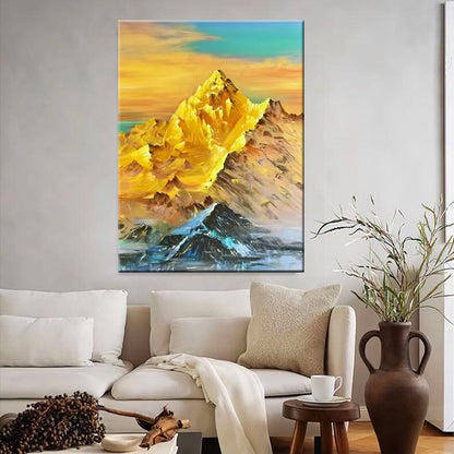 Abstract Mountain Landscape Canvas Art