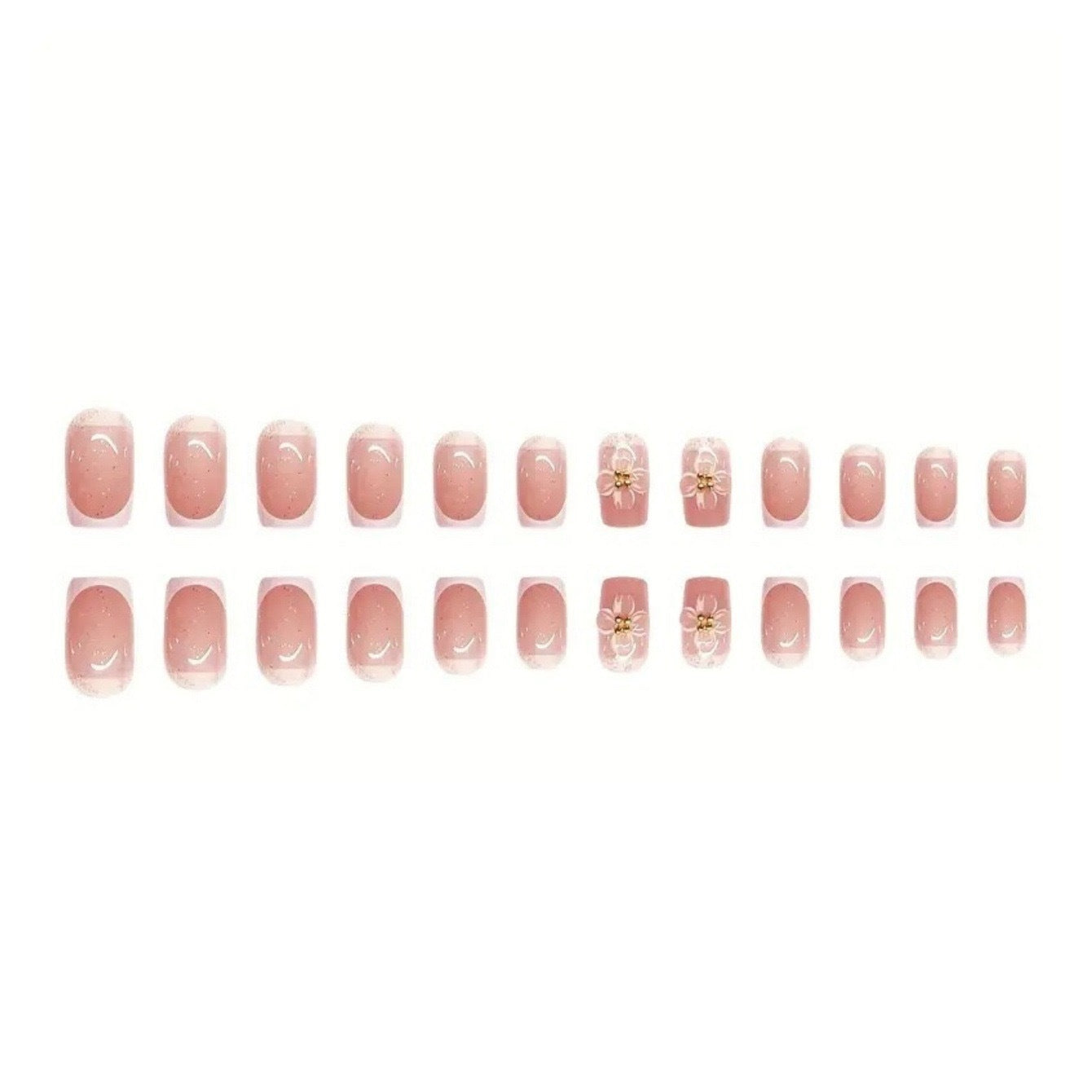 Decorative Long Press-On Nail Set Acalora