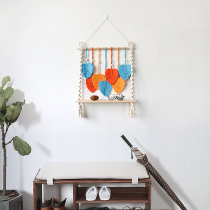 Macramé Wall Hanging with Decorative Leaf Patterns