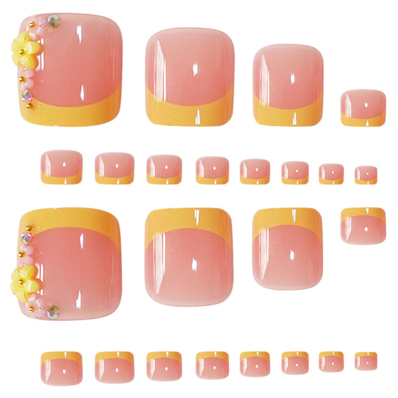 Decorative Press-On Toe Nails Acalora