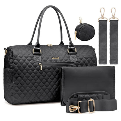 Sophisticated Quilted Travel Tote Set Acalora