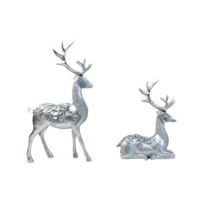 Artful decorative figure of a magnificent deer with floral details Acalora