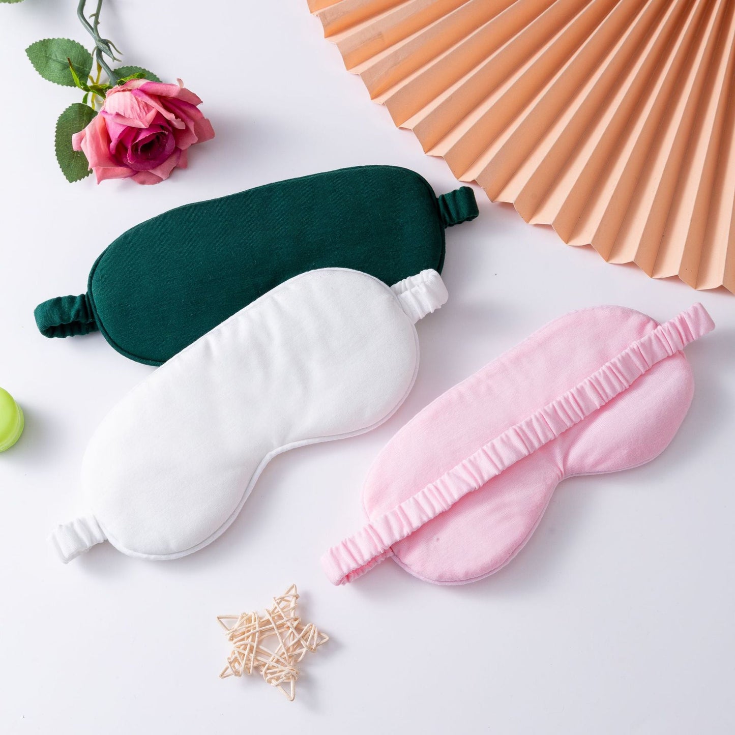 Dame nan lett bomull søvnmaske med ergonomisk polstring og elastisk komfortbånd Skanto