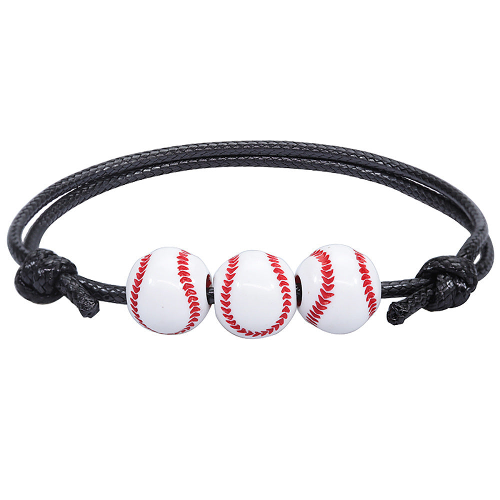 Sporty Baseball Themed Bracelet Acalora