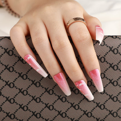 Stylish rose pattern artificial nails Acalora