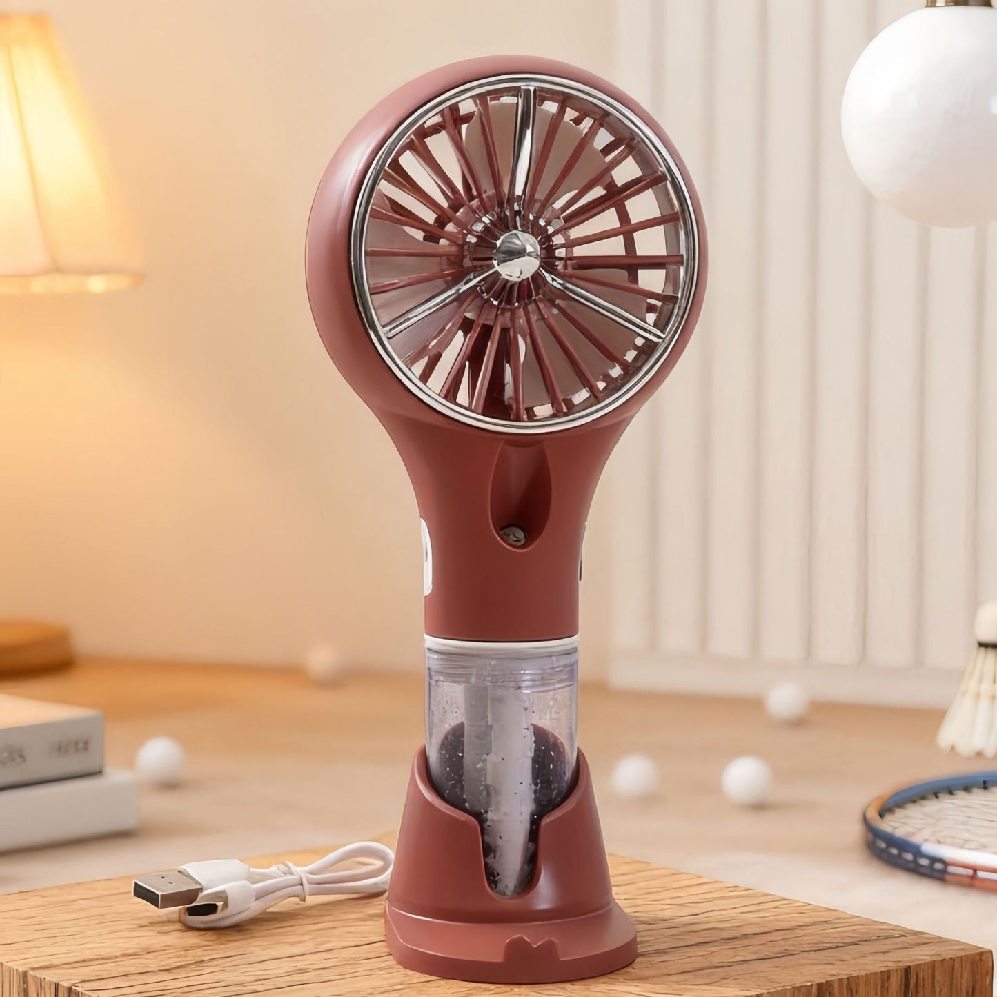 Unisex Portable Spray Hand Fan with USB Charging Function and Ergonomic Design Karnz