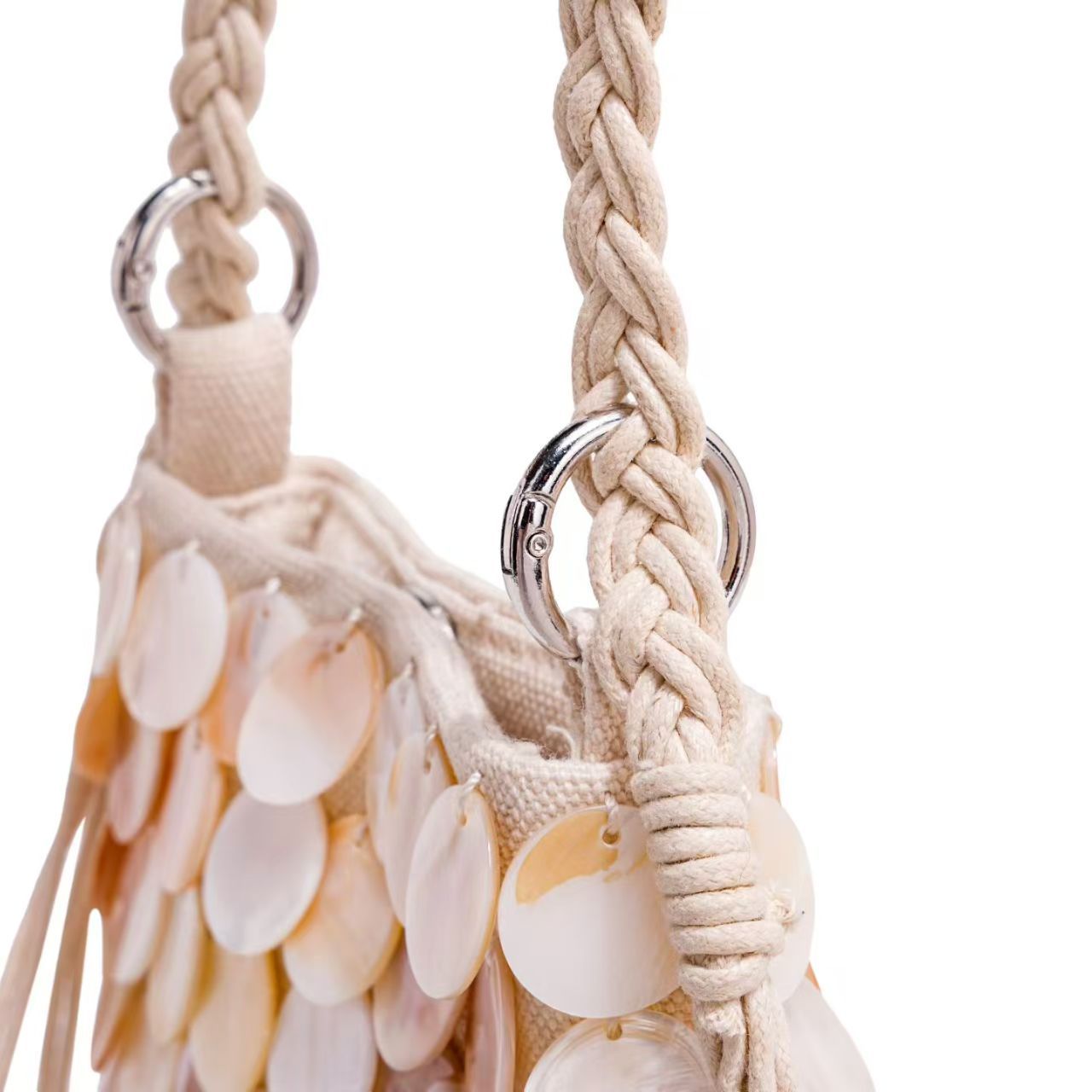 Elegant Shell-Embellished Crossbody Bag Acalora