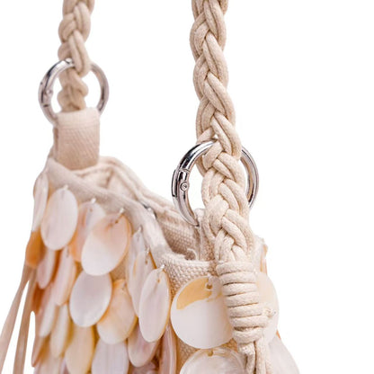 Elegant Shell-Embellished Crossbody Bag Acalora
