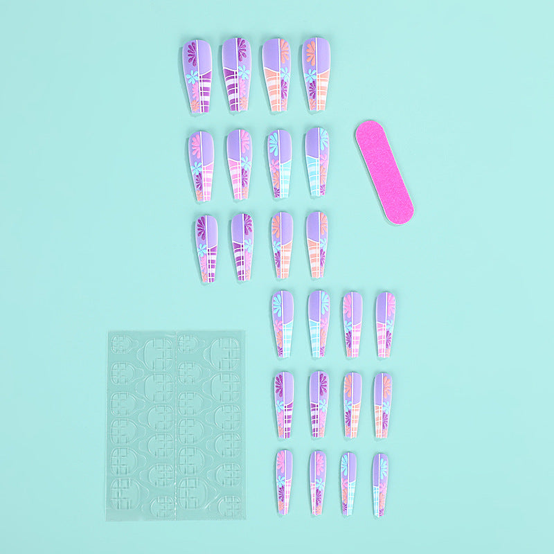 Exquisite искусственные ногти в модном дизайне с блестками Acalora