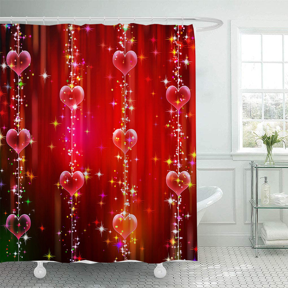 Romantic Floral Swan Shower Curtain