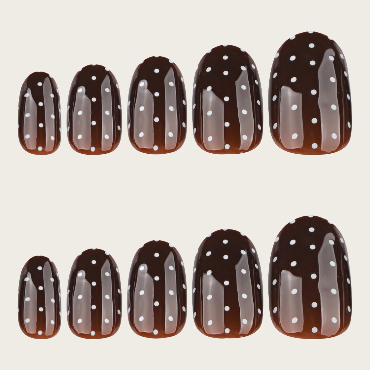Trendy Polka Dot Press-On Nails Acalora