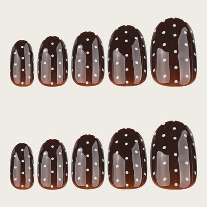 Trendy Polka Dot Press-On Nails Acalora