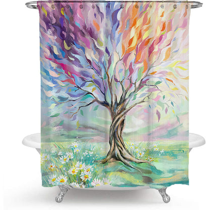 Artistic Tree Design Shower Curtain