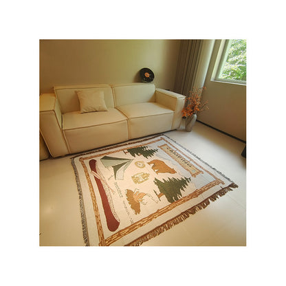 Cozy Campfire-Themed Blanket