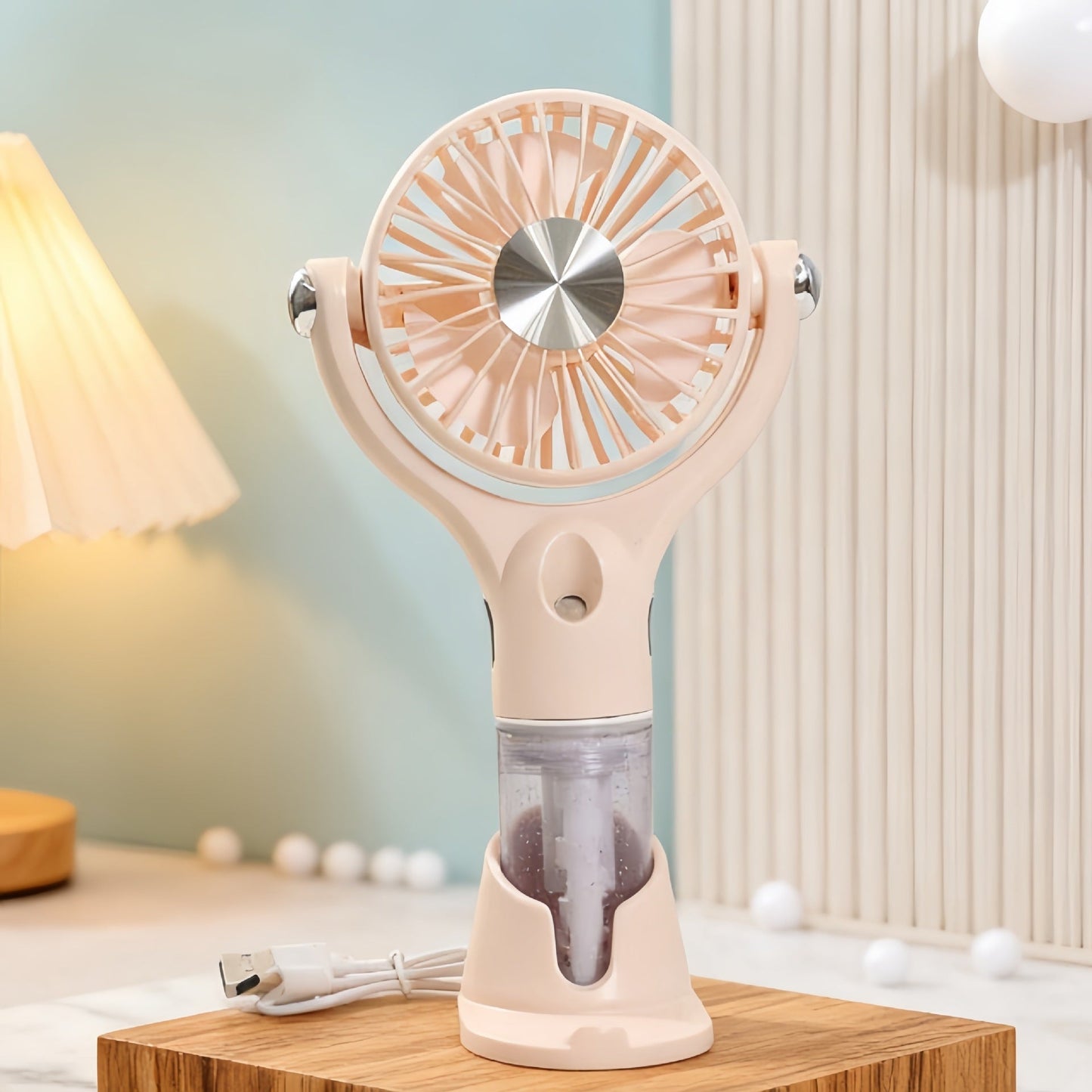 Unisex Portable Spray Hand Fan with USB Charging Function and Ergonomic Design Brehn