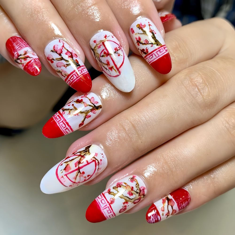 Artificial nails with floral accents Acalora