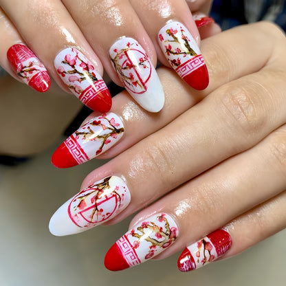 Artificial nails with floral accents Acalora