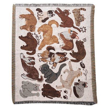 Whimsical Animal Print Throw Blanket