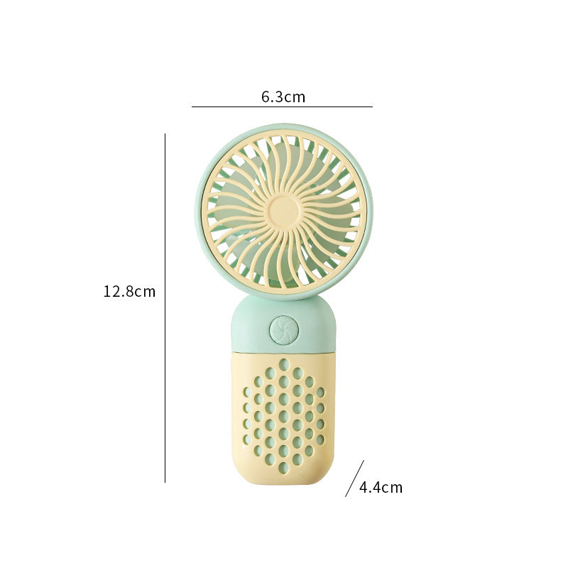 Ladies' Portable Mini Handheld Fan with Ergonomic Handle and USB Charging Function Karnz