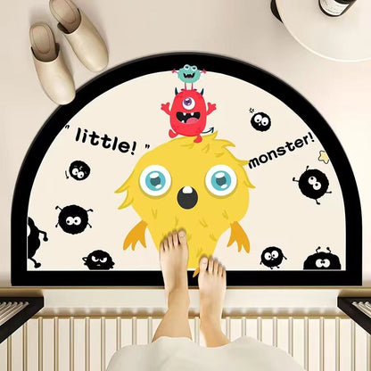 Playful Monster-Themed Bath Mat