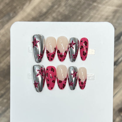 Decorative Floral Stiletto Press-On Nail Set Acalora