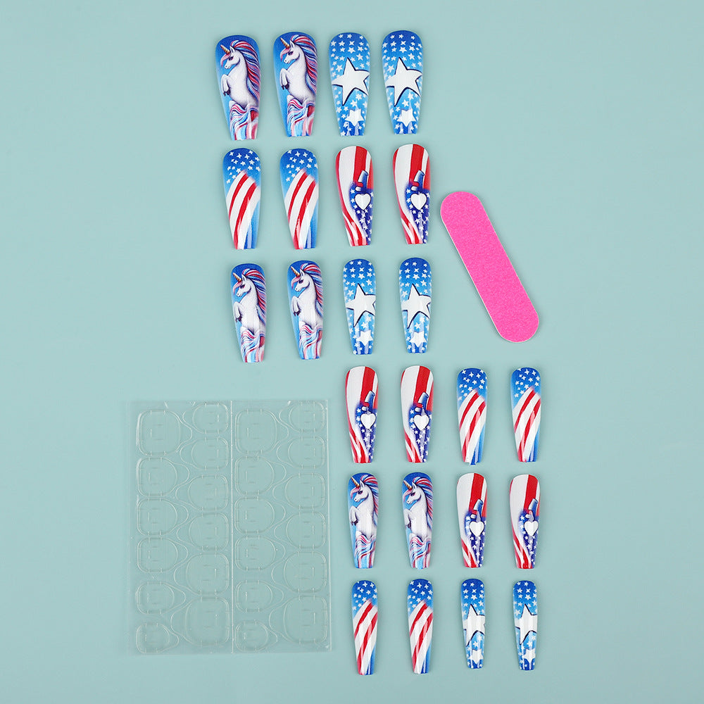 Creative nail art with patriotic designs Acalora