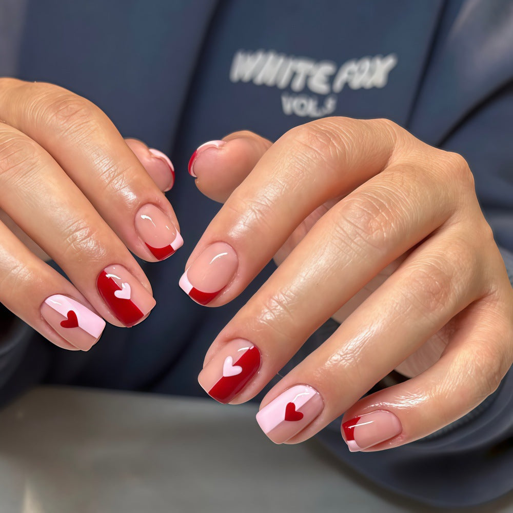 Artistic Heart Motif Art Nails Acalora