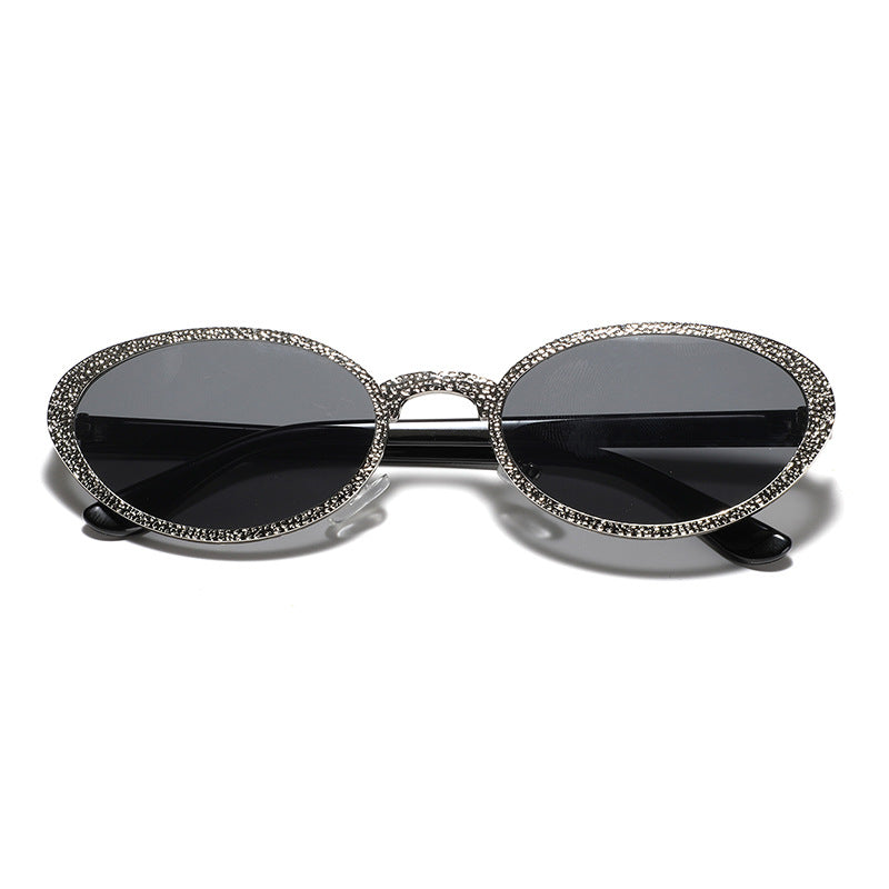 Women Glamorous Sunglasses with Sparkling Frame Decoration Bowlift
