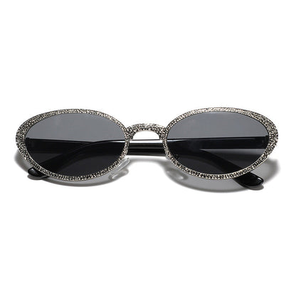 Women Glamorous Sunglasses with Sparkling Frame Decoration Bowlift
