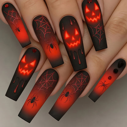 Spooky Themed Press-On Nail Art Acalora