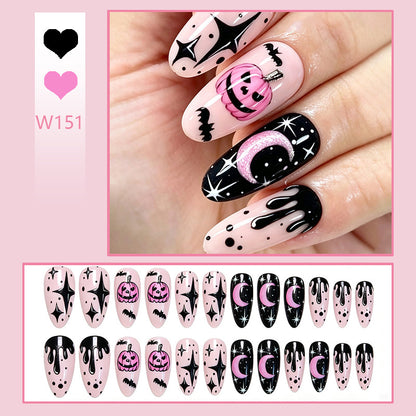 Creative Nail Art Set with Halloween Motif and Charming Designs Acalora