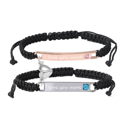 Kalsten | Personalized Magnetic Heart Love Bracelet Set