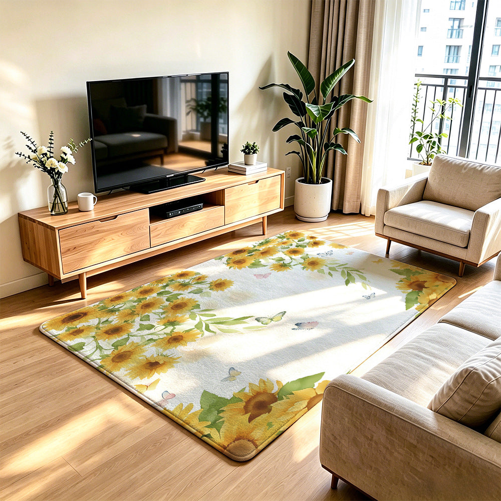 Unisex Artistic Floral Area Rug
