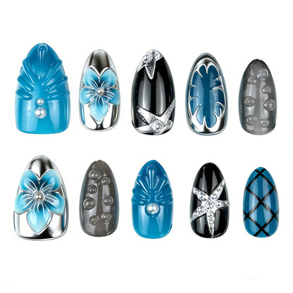 Artificial nail set with extravagant design Acalora