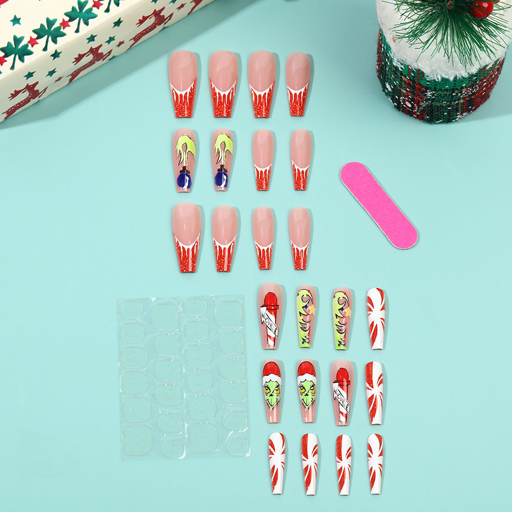 Creative Nail Art Set with Festive Christmas Motifs Acalora